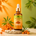 Sea Buckthorn Oil: A powerhouse of Omegas (3, 5, 6, 7, 9) and Vitamin C. Fights both anti-aging and acne.